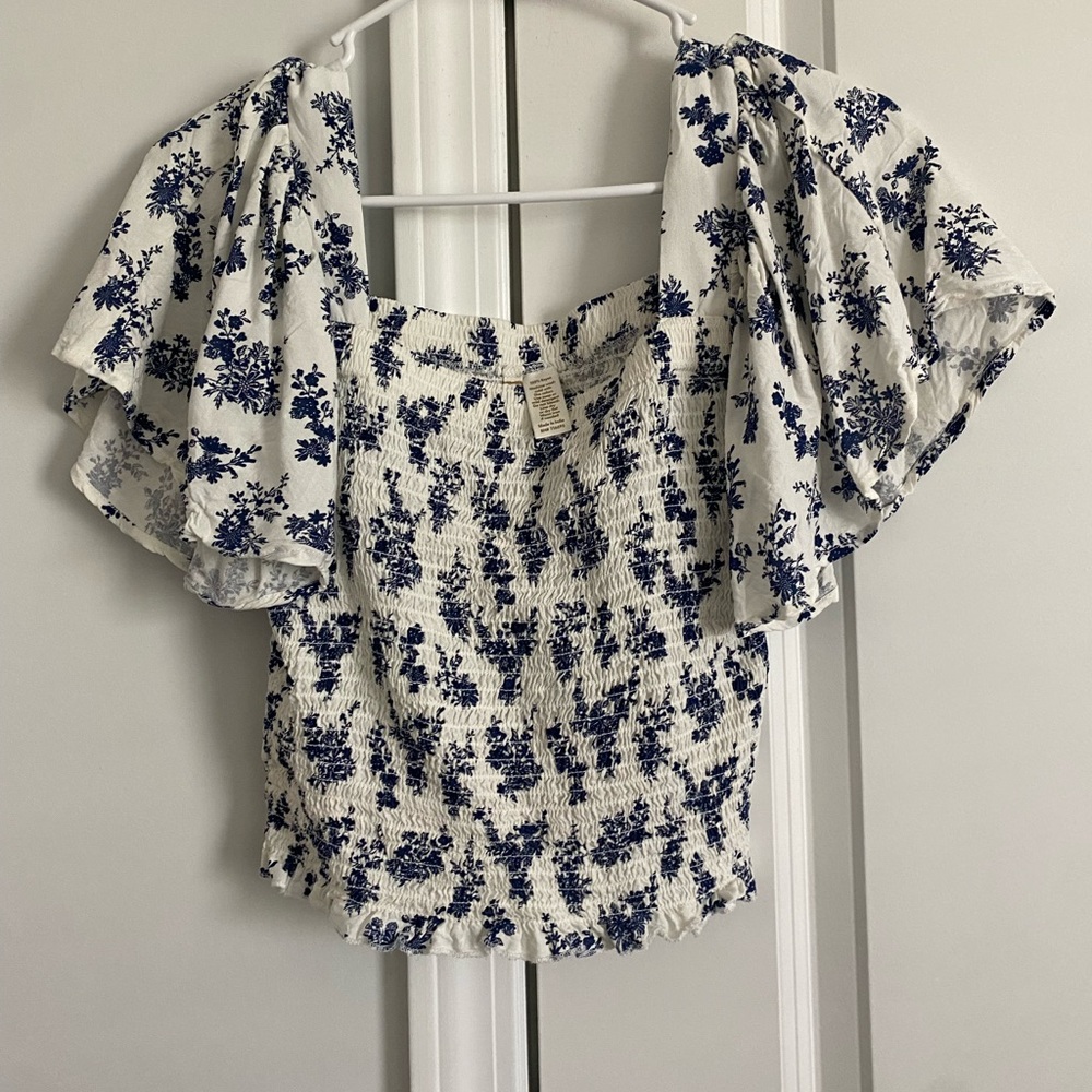 Selling a Blue and White Floral Top from Japna